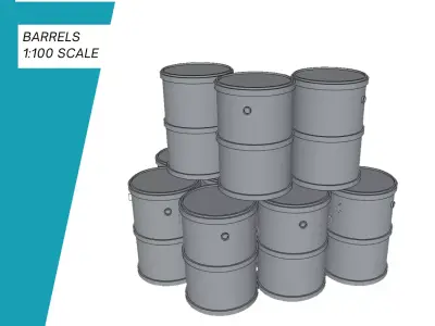 Barrels 3D print model purchase