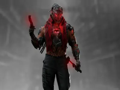 Sci Fi Cyberpunk Samurai Low-poly 3D model