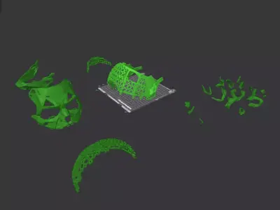 Joker Full Face Masks Cosplay Props multi part premium model 3D model