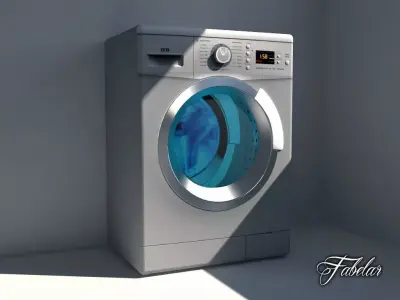 Washing machine 03 Free low-poly 3D model