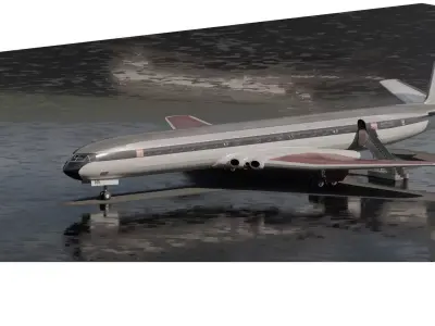 De Havilland DH-106 COMET4B 1960s-1970s 3D model