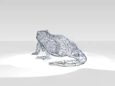 Iguana Wireframe 3D model