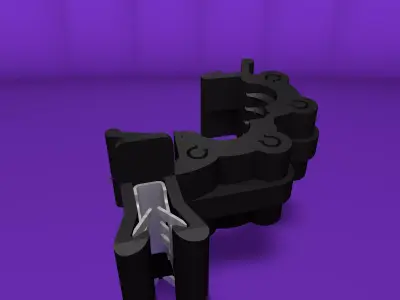 Plastic clamp with clip 3D model