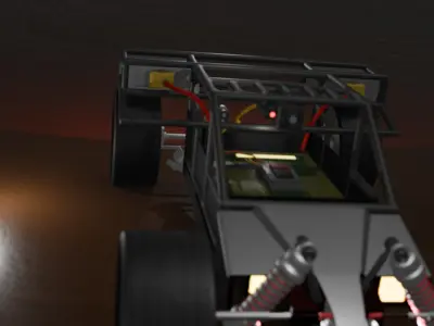 BombBug buggie with C4 Low-poly 3D model