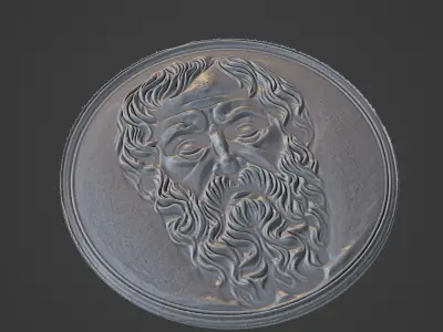 Socrates Medallion 3D print model