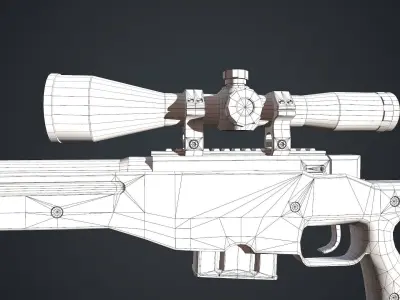Awp Dragon Lore Low-poly 3D model