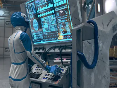 Sci Fi Hangar Interior 3D model purchase