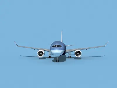 Boeing 767-400 Universal Charters 3D model