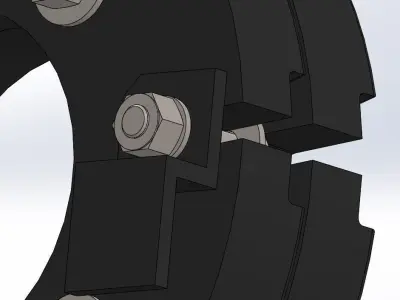 Landini tractor front wheel weight design Free 3D model