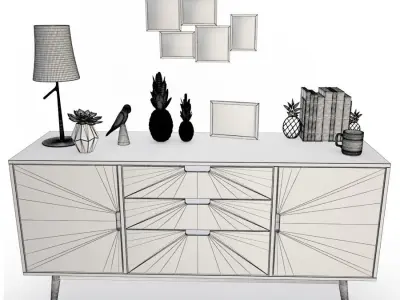 Summer Furniture Dresser 3D model