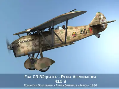 Fiat CR 32 - Italy Airforce - 410 Squadriglia 3D model