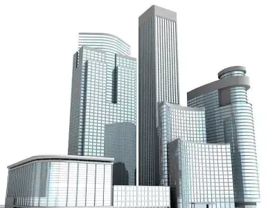 5 Cityscape Buildings 3 3D model