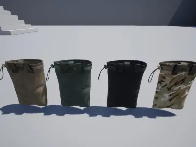 Military bag Low-poly 3D model