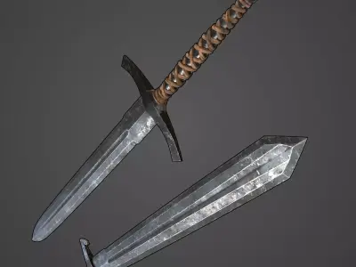 Next Gen AAA Generic Medieval Swords Set 2 Free low-poly 3D model