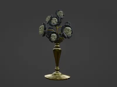 Skull Flower 3DModel part of the Halloween package 3D model