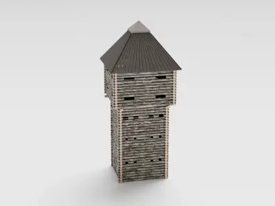 Medieval Tower Low-poly 3D model