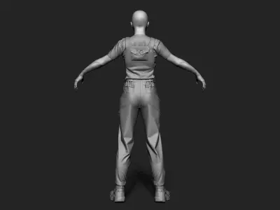 Female high poly 3d model person 3D model