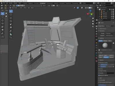 Spaceship Bridge  3D model