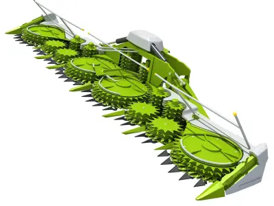 Harvester Threshing Header 3D model