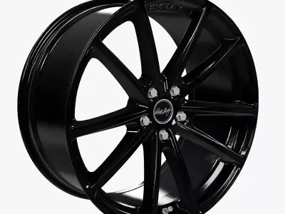 Carroll Shelby Wheel Company CS10 Wheel Gloss Black Mustang Low-poly 3D model