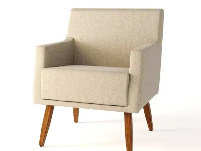 Armchair Combine Charlote with Pe Palito 3D model