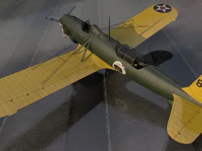 Curtiss A-8 Shrike 3D model