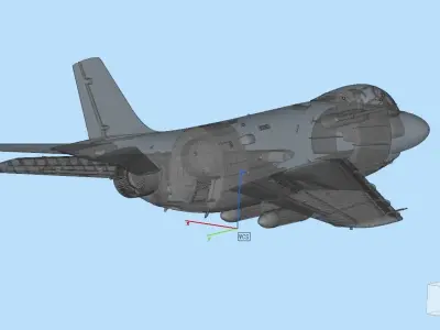 F3h-2 demon fighter Low-poly 3D model