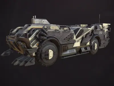 Armored Personnel Carrier Low-poly 3D model