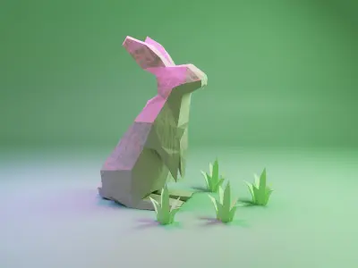 Low Poly Rabbit Free low-poly 3D model