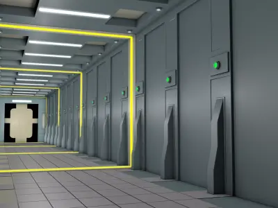 Sci Fi Corridor Laboratory 3D model