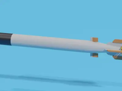 WW2 Japanese Type 91 Torpedo 3D model