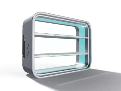 Sci-Fi Bookshelf - Low-Poly PBR Game Ready Low-poly 3D model