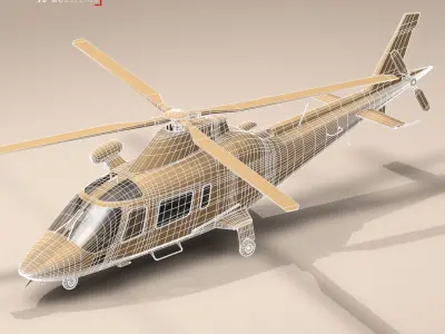 AW109 air ambulance 3D model