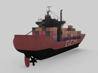 Cargoship Blender File Free 3D model
