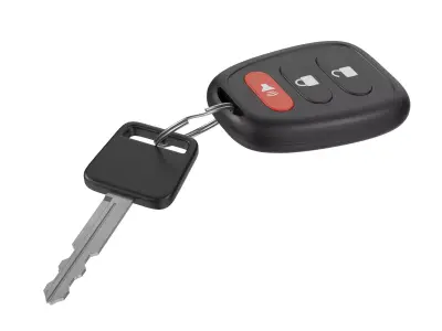 Car Key And Remote Low-poly 3D model