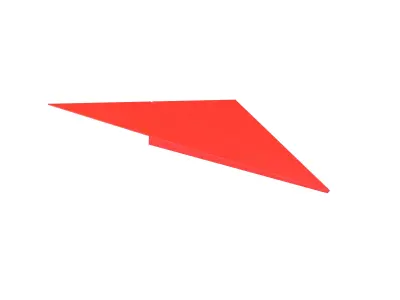 Paper Plane v5 006 Low-poly 3D model