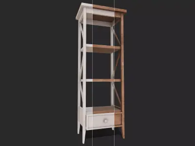 Ladder Shelf Low-poly 3D model
