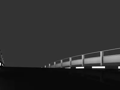 Sci Fi Bridge 3D model 2