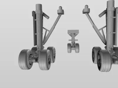 A300B2B4 Landing Gear Set 3D print model