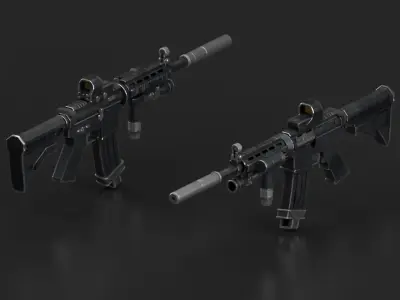 WEAPONS PACK  model and PBR textures Low-poly 3D model