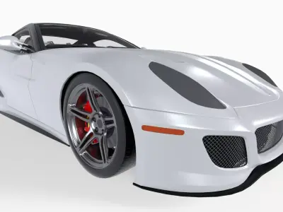 Super Sport Car Low-poly 3D model
