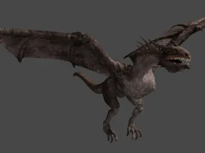 DRAGON BLENDER 2 Low-poly 3D model
