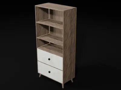 Modern Tall Drawer  Shelf Free 3D model