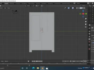 Almirah box Low-poly 3D model