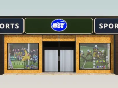 Store Front Pack 1 Low-poly 3D model