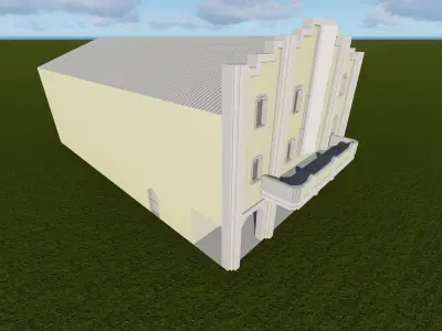 Arenal Movie Theatre Havana Cuba Low-poly 3D model