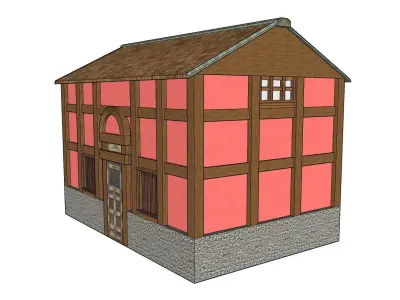 Chinese Colonial Tower House Low-poly 3D model