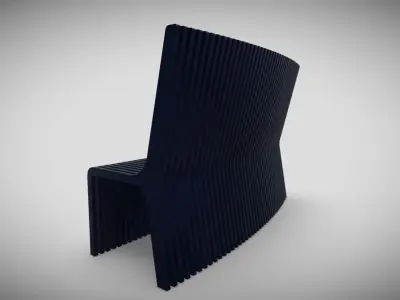 Outdoor Metal Bench Free low-poly 3D model