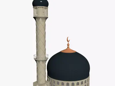 MOSQUE MINAR 3D model