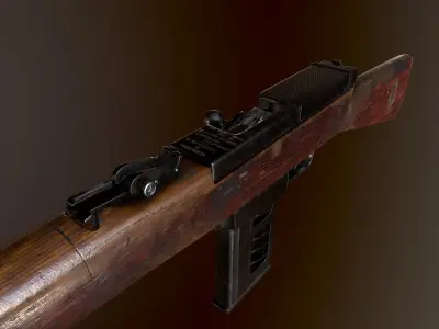 Breda rifle 1935 ww2 PBR Low-poly 3D model